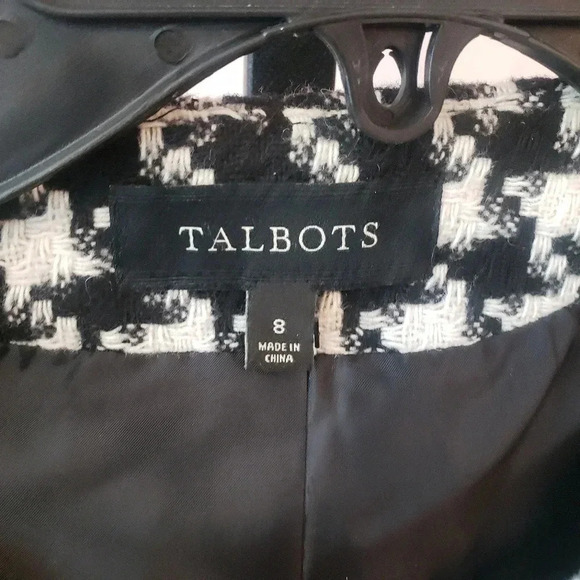 Talbots Wool Blend Houndstooth Blazer - Picture 4 of 7